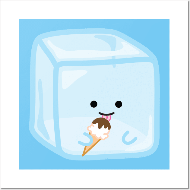 Have an Ice Day! (ice cream ice cube) | by queenie's cards Wall Art by queenie's cards